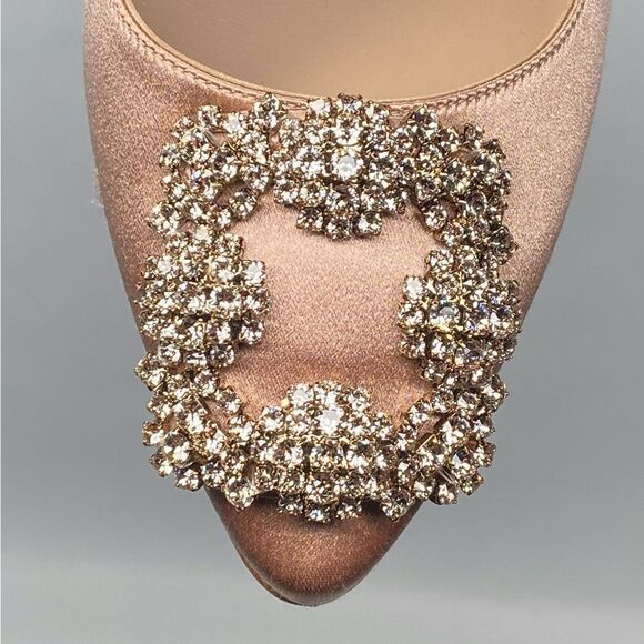 Manolo Blahnik Hangisi 70 Embellished Satin Pumps size 36.5 - Picture 7 of 13